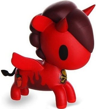 Peperino figure by Simone Legno (Tokidoki), produced by Tokidoki. Front view.