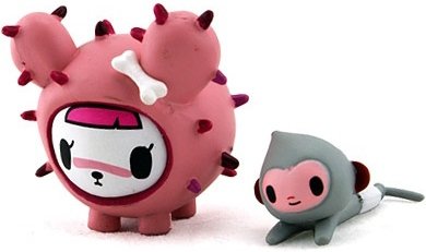 Timidina figure by Simone Legno (Tokidoki), produced by Strangeco. Front view.