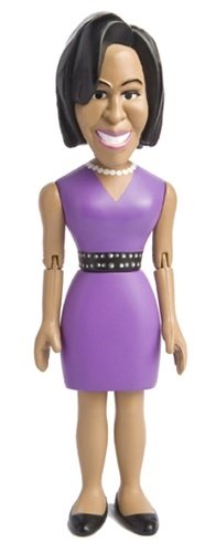The Michelle Obama Action Figure figure, produced by Jailbreak Toys. Front view.