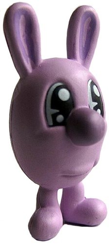 Bunnies figure by Jeremyville, produced by Kidrobot. Front view.