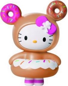 Donut Kitty figure by Simone Legno (Tokidoki), produced by Sanrio. Front view.