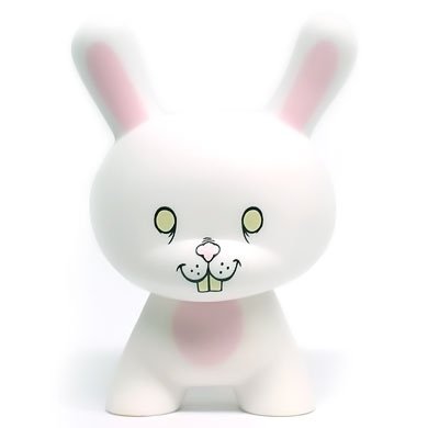 Dunnywith figure by Alex Pardee, produced by Kidrobot. Front view.