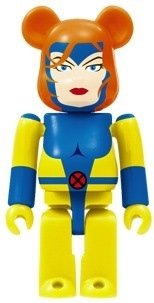 Jean Grey Be@rbrick 100% figure by Marvel, produced by Medicom Toy. Front view.
