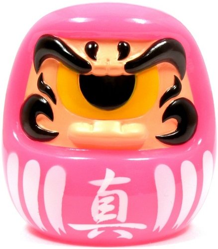 Fortune Daruma - Pink figure by Realxhead, produced by Realxhead. Front view.