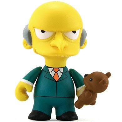 Mr. Burns figure by Matt Groening, produced by Kidrobot. Front view.