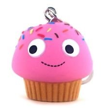 Pink Sprinkles Muffin figure by Heidi Kenney, produced by Kidrobot. Front view.