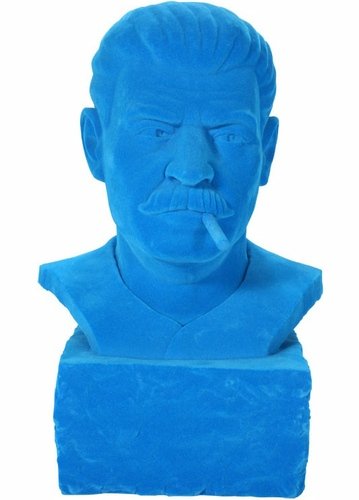 Smokin Joe Dzhugashvili Stalin Bust - Rotofugi Exclusive figure by Frank Kozik, produced by Ultraviolence. Front view.