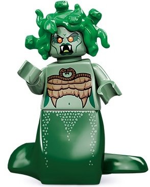 Medusa figure by Lego, produced by Lego. Front view.