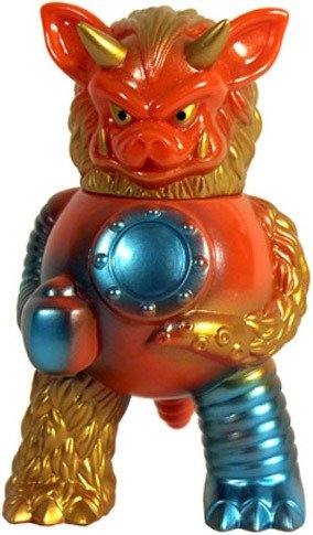 Partyball  figure by Paul Kaiju, produced by Super7. Front view.