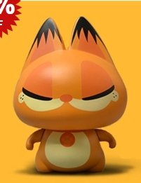 Zhuai Mao - Garfield figure by Kenny Liao, produced by Zhuai Mao. Front view.