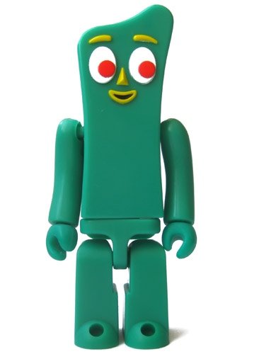 Gumby figure by Art Clokey, produced by Medicom Toy. Front view.