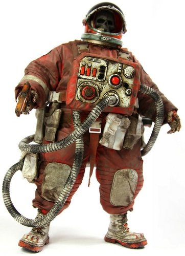 Dead Cosmonaut Golovorez (Orange) figure by Ashley Wood, produced by Threea. Front view.