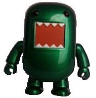 Green Metallic Domo figure by Dark Horse Comics, produced by Toy2R. Front view.
