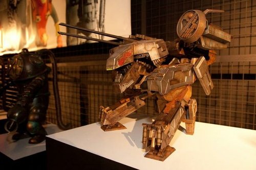 Metal Gear Rex figure by Ashley Wood, produced by Threea. Front view.