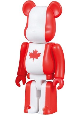 Canada - Flag Be@rbrick Series 10 figure, produced by Medicom Toy. Front view.
