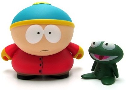Cartman figure by Matt Stone & Trey Parker, produced by Kidrobot. Front view.