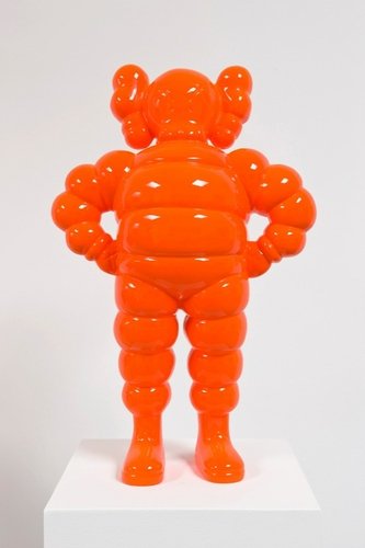 Chum - Bronze figure by Kaws, produced by Original Fake. Front view.