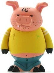 Bosco  figure by Frank Kozik, produced by Kidrobot. Front view.