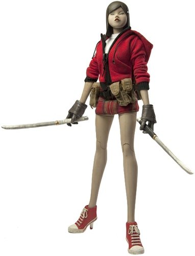 Yumiko Jojishi Kishō figure by Ashley Wood, produced by Threea. Front view.