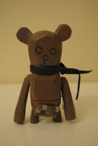 The Bear figure by Michael Lau, produced by Crazysmiles. Front view.