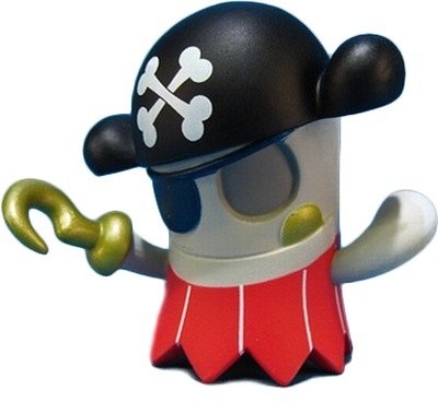 Pirate BoOoya figure by Jeremy Madl (Mad), produced by Kidrobot. Front view.