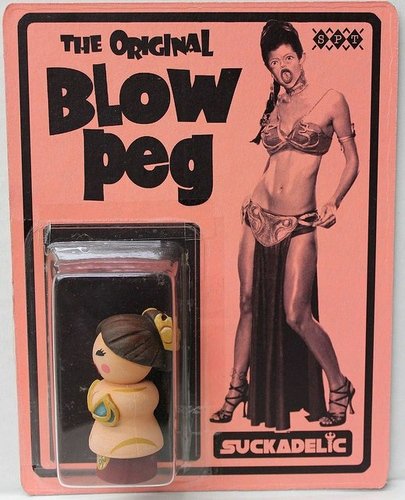 The Original Blow Peg figure by Scott Tolleson, produced by Suckadelic. Front view.