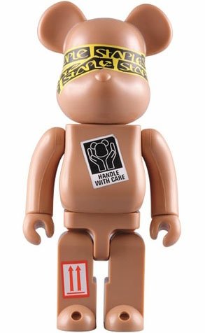 Stpl Box Be@rbrick 400% figure by Jeff Staple (Staple Design), produced by Medicom Toy. Front view.