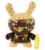 Burger Mustard figure by Twelve Car Pileup, produced by Kidrobot. Front view.