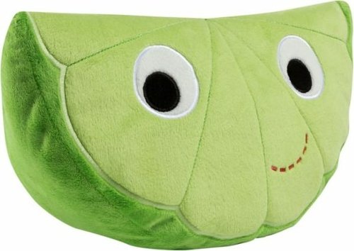 Yummy Lime Plush 12 figure by Heidi Kenney, produced by Kidrobot. Front view.