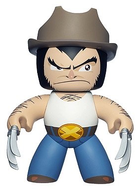 Logan figure, produced by Hasbro. Front view.