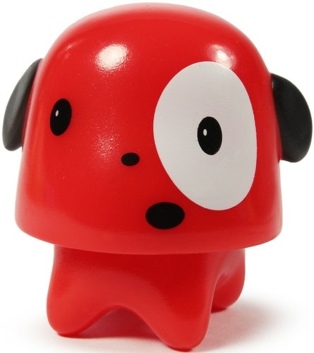 Surprised Gumdrop - Red  figure by 64 Colors, produced by Squibbles Ink & Rotofugi. Front view.