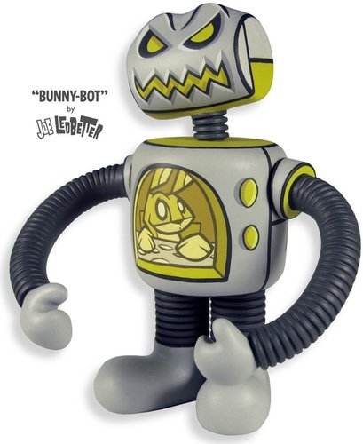 Bunny-Bot custom figure by Joe Ledbetter, produced by Analog Playset. Front view.