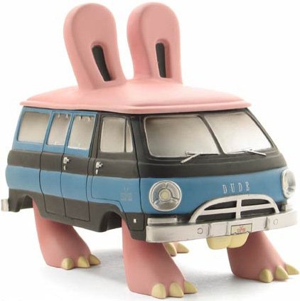 Bunnyvan figure by Jeremy Fish, produced by Strangeco. Front view.