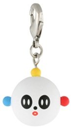Luckies Zipper Pull figure by Friends With You, produced by Kidrobot. Front view.