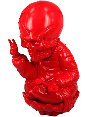 Hell Lotus (Blood Red) figure by Clogtwo, produced by Mighty Jaxx. Front view.