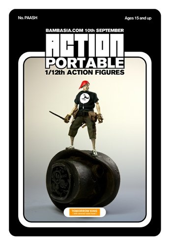 AP Tomorrow King figure by Ashley Wood, produced by Threea. Front view.