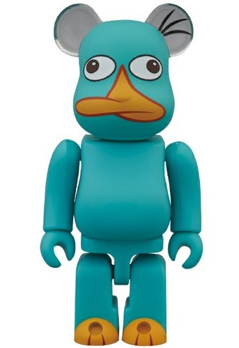 Perry the Platypus (Phineas & Ferb) - Animal Be@rbrick Series 26 figure by Disney, produced by Medicom Toy. Front view.