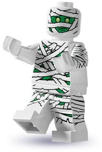 mummy figure by Lego, produced by Lego. Front view.