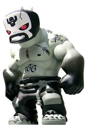 Tequila - El Brujo Narco Satanico figure by Frank Kozik, produced by Muttpop. Front view.