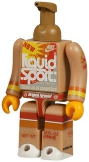 Liquid Sport Kubrick figure by Nike, produced by Medicom Toy. Front view.