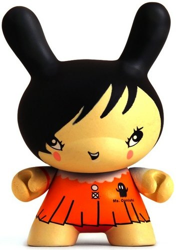Ms. Oonishi figure by Tado, produced by Kidrobot. Front view.