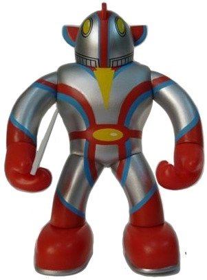 The Super Hero figure by Frank Kozik. Front view.