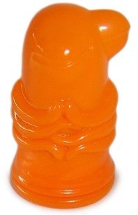 Micro Angel Bird - Orange figure by Katope, produced by Gargamel. Front view.