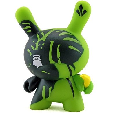 TRBdsgn dunny figure by Trb Design, produced by Kidrobot. Front view.