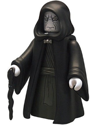 Emperor Palpatine Kubrick 100% figure by Lucasfilm Ltd., produced by Medicom Toy. Front view.