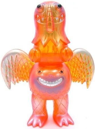 Tankizaado - SFT (Souvenir for Tokyo) Clear Orange  figure by Tim Biskup, produced by Wonderwall. Front view.