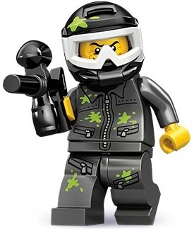 Paintball Player figure by Lego, produced by Lego. Front view.