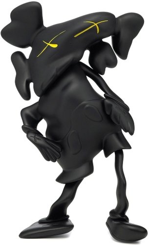 KAWS Companion Robert Lazzarini Version - Black figure by Kaws, produced by Medicom Toy. Front view.