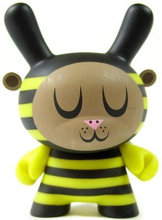 Bumble Bee  figure by Amanda Visell, produced by Kidrobot. Front view.