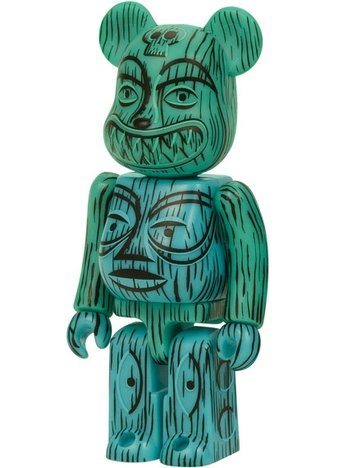 BWWT Shag Be@rbrick 100% figure by Shag, produced by Medicom Toy. Front view.